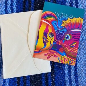 90’s original Lisa Frank notecard with envelope